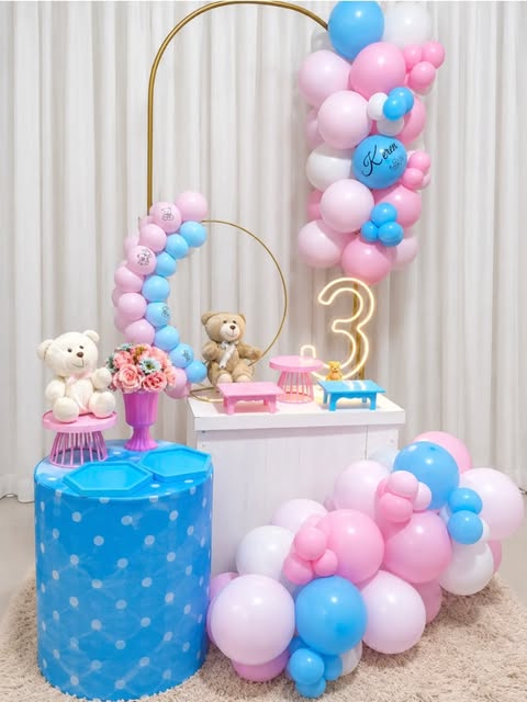 Balões na decoração — trabalho publicado pela Limkids